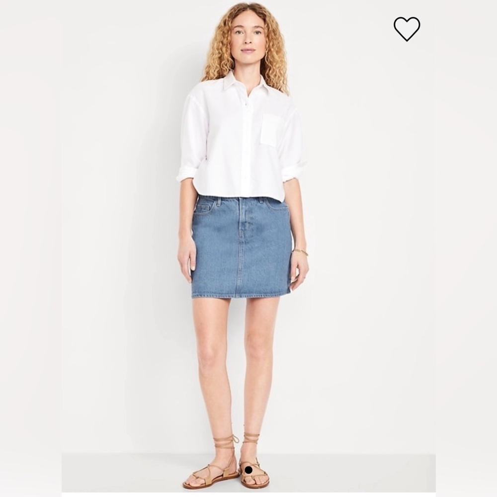 NWT Old Navy Jean Mid-Rise Wow Mini Skirt size 4